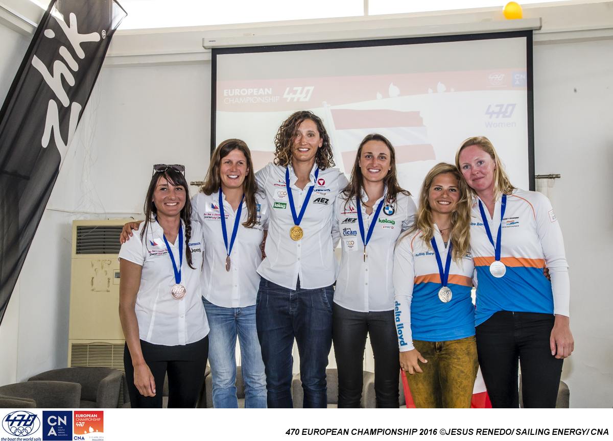 470 Women European Championship medallists